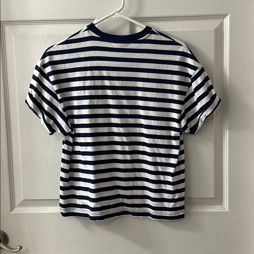 Navy And White Striped T Shirt